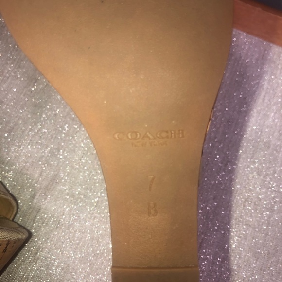 Coach Linden Ivory-Lt Khaki Open Toe plataform - Picture 8 of 11